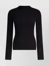 Courrèges Ribbed Mock Neck Knitwear With Long Sleeves In Black