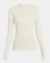 Courrèges Mockneck Sweater In Natural