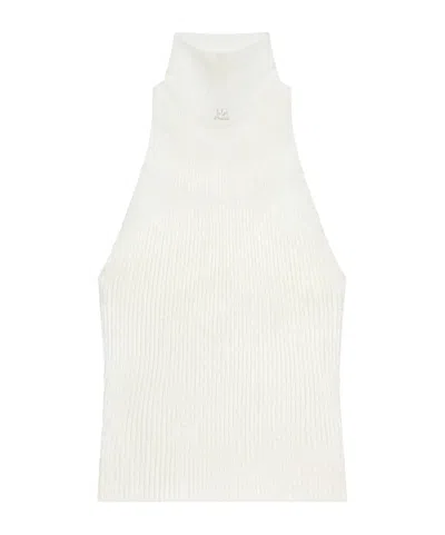 COURRÈGES COURRÈGES SLEEVELESS RIBBED-KNIT TANK TOP