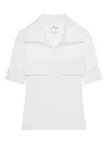 Courrèges Ribbed Polo In White
