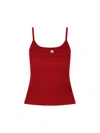 Courrèges Ribbed-knit Ribbed Tank-top In Red