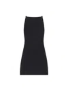 Courrèges Ribbed Knit Mini Dress In Black
