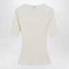 Courrèges Ribbed Sweater In Cotton And Wool