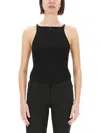Courrèges Courreges "ribbed Knit Holistic Top In Black