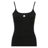 Courrèges Ribbed Tank Top In Black