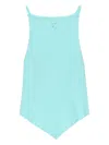 Courrèges Ribbed Tank Top In Blue