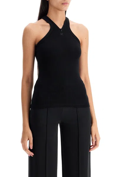Courrèges 90s Criss Cross Mini In Black