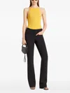 Courrèges Ribbed Tank Top In Yellow
