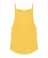 Courrèges Ribbed Tank Top In Yellow