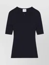 Courrèges Solar Logo-patch Ribbed T-shirt