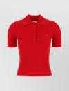 Courrèges Courreges Red Viscosa Blend Polo Shirt In Red