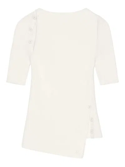 COURRÈGES COURRÈGES RIBBED TOP WITH CUT-OUT DETAIL
