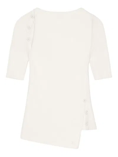 COURRÈGES RIBBED TOP WITH CUT-OUT DETAIL
