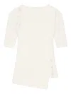 Courrèges Courreges Women Ribbed Top With Cut-out Detail In White