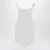 Courrèges Ribbed Top With Pointed Hem
