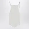 Courrèges Ribbed Top With Pointed Hem