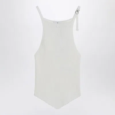 COURRÈGES COURRÈGES RIBBED TOP WITH POINTED HEM