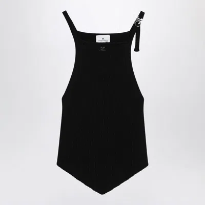 COURRÈGES COURRÈGES RIBBED TOP WITH POINTED HEM