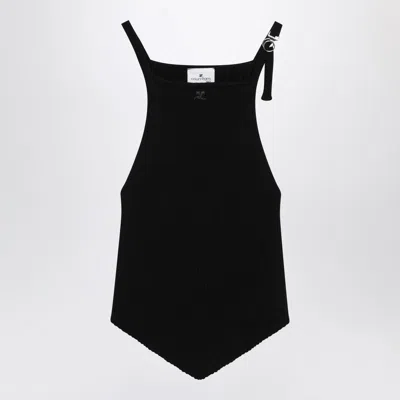 COURRÈGES COURRÈGES RIBBED TOP WITH POINTED HEM