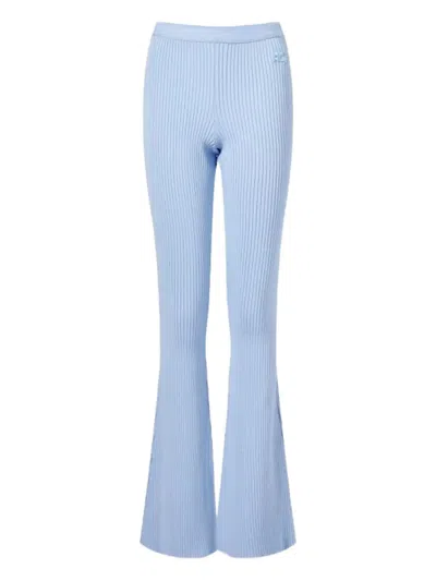 Courrèges Ribbed Trousers In Blue