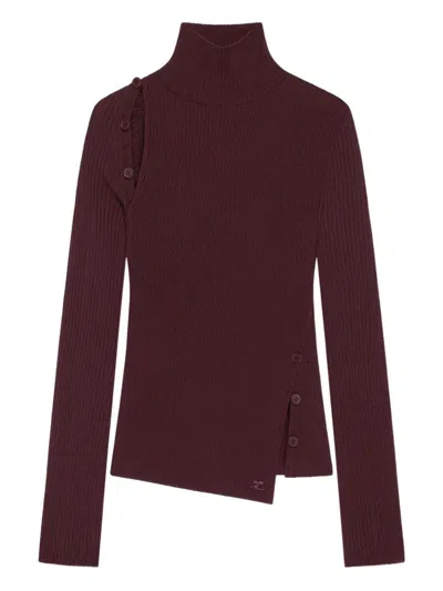 COURRÈGES COURRÈGES RIBBED TURTLENECK SWEATER