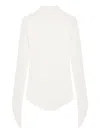 Courrèges Ribbed Turtleneck Top In White