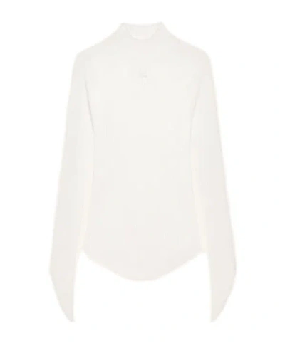 COURRÈGES RIBBED TURTLENECK TOP