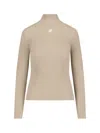 Courrèges Ribbed Turtleneck Top With Embroidered Logo