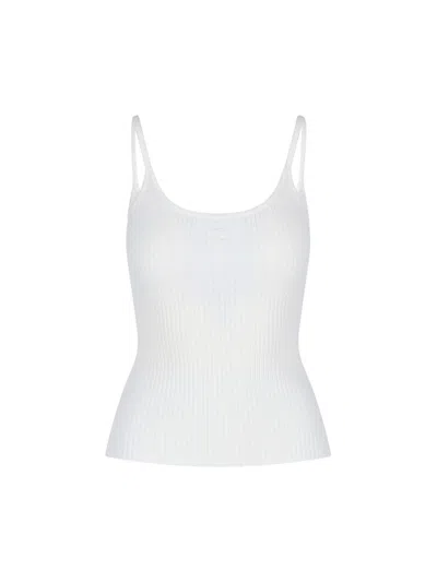 COURRÈGES RIBBED WHITE COURRÈGES TANK TOP