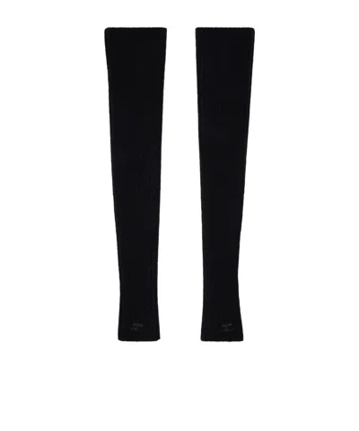 Courrèges Ribbed Wool Mittens