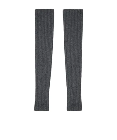 Courrèges Ribbed Wool Mittens