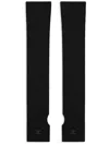 Courrèges Ribbed Wool Mittens In Black