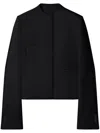 Courrèges Heritage Concealed-fastening Crepe Jacket In Black  