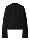 Courrèges Heritage Concealed-fastening Crepe Jacket In Black