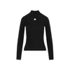 Courrèges Reedition Turtleneck Pullover In Black
