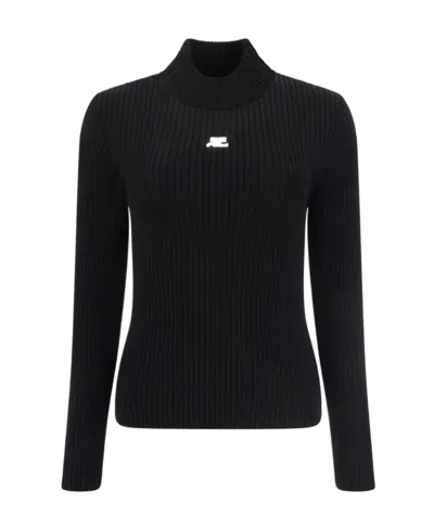 Courrèges Courreges Women Interlock Scuba Jacket In Black