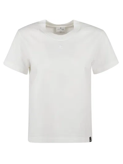 Courrèges Round Neck T-shirt In White