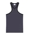 Courrèges Contrasting-trim Scuba Tank Top In Black
