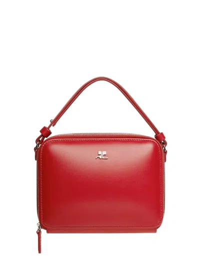 Courrèges Ruby Red Calf Leather Rectangular Bag