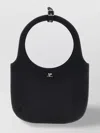 Courrèges Holy Structured Tote Shoulder Strap In Black
