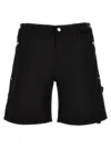 Courrèges Courreges 'sailor Back' Bermuda Shorts In Black