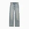 Courrèges Sailor Wide-leg Baggy Denim Pants In Blue