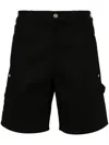 Courrèges Black Sailor Shorts In 黑色