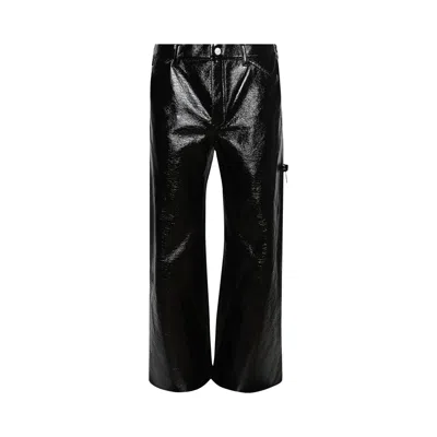 Pre-owned Courrèges Sailor Vinyl Baggy Pants 'black' | Men's Size 48