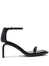 Courrèges Sandals With 85mm Heel And Rubber Sole In Black