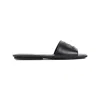 Courrèges Leather Square Toe Flat Sandals In Black