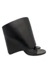 Courrèges Courregès Leather Sandals In Black