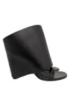Courrèges Courregès Leather Sandals In Black