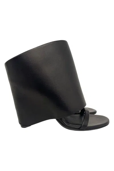 COURRÈGES COURRÈGES SANDALS OBLIQUE WEDGED SHOES