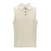 Courrèges Natural Multi-buttons Sweater In Black/heritage White